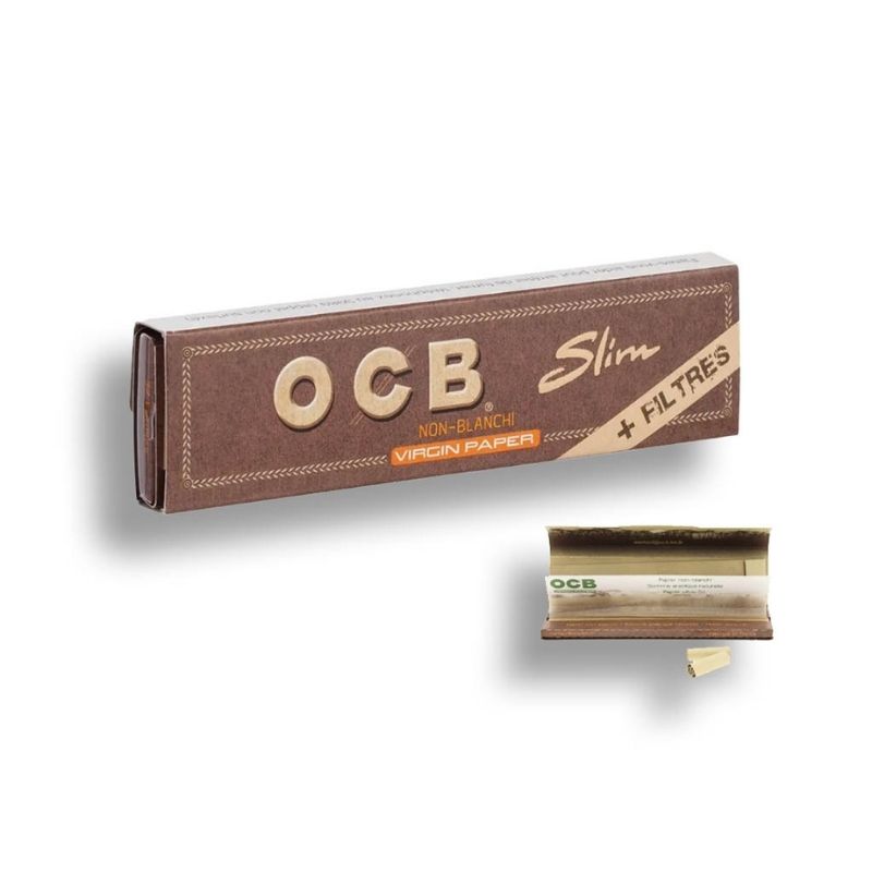 Pack de feuilles OCB Slim Virgin accompagné de filtres
